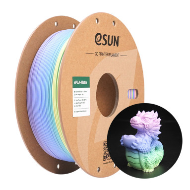 Filament (plastic) for 3D printer eSUN PLA-Matte Rainbow 1.75mm, 1kg - Macaron