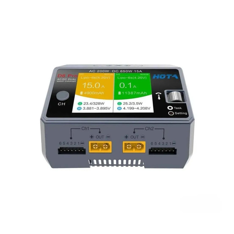Зарядний пристрій HOTA D6 Pro AC 200W DC 650W - 5